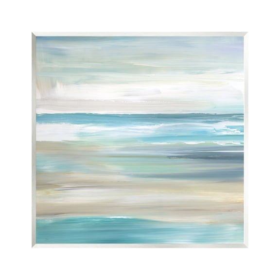 Stupell Industries Abstract Beach Sand Ocean Waves Coastal Painting Unframed Art Print Wall Art