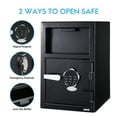 thumbnail image 3 of Yesurprise Depository Safe Digital Depository Safe Box 13.7"X 15.7"X 19.2" Electronic Steel Safe with Keypad Locking Drop Box with Slot Metal Lock Box with Two Emergency Keys for Your Valuables, 3 of 7