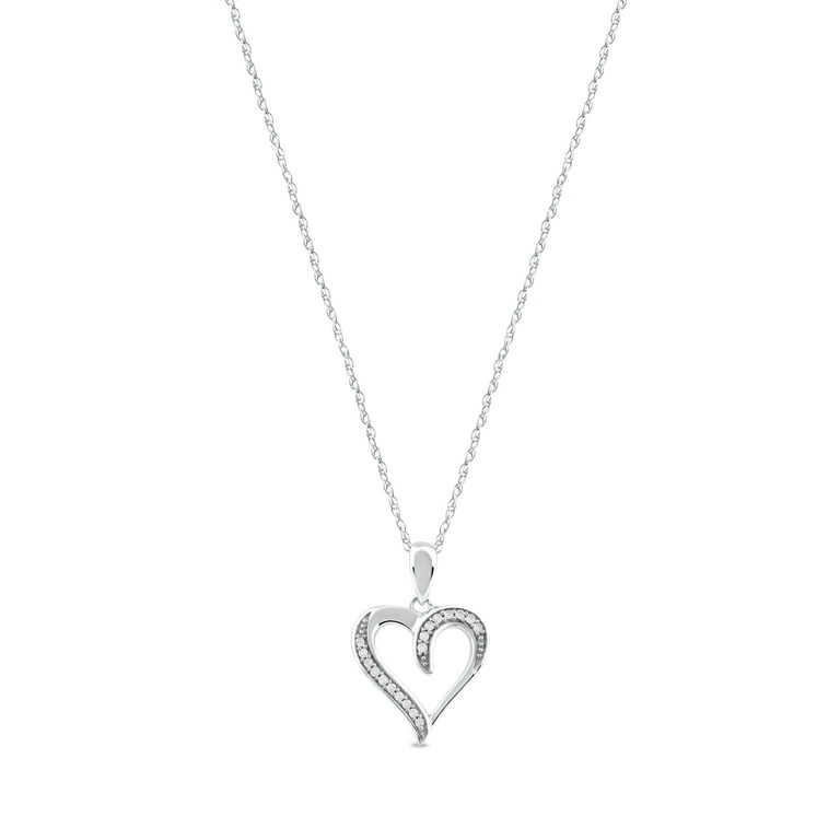 Walmart diamond heart necklace sale