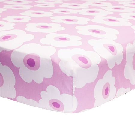 Dry Sweet - Dancing Owls Lavender Floral Fitted Crib Sheet by, Made from 100% cotton sateen fabrics; machine wash and dry By Belle Ship from US