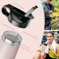 thumbnail image 6 of Costway 22 oz Double Wall Insulated Water Bottle Stainless Steel w/ 2 Lids & Straw, 6 of 10