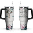 thumbnail image 1 of Christian Tumbler Inspiration Christian Gift for Women, Bible Verse Religious Coffee Cup, Religious Gifts For Mom Sister Grandma, 40 Oz Stainless Steel Tumbler With Handle & Straw, 1 of 5