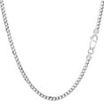 thumbnail image 1 of Sterling Silver Rhodium Plated Curb Chain Necklace, 3.0mm, 18", 1 of 1