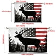 thumbnail image 3 of American Flag Curtains Rustic Elk Fabric Windows Curtain for Boys Teens,Farmhouse Cabin Country Style Curtains,Woodland Pine Tree Curtain, 3 of 5