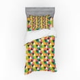 thumbnail image 2 of Ambesonne Geometric Bedding Set 4 Pcs, Retro Hipster Mosaic Tile, Queen, Multicolor, 2 of 3