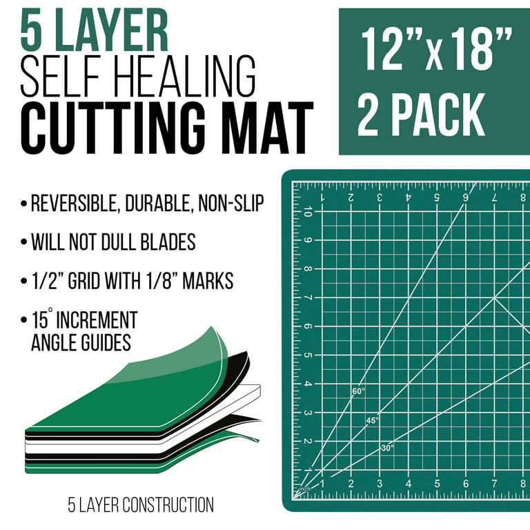 12 x 18 Green/Black Self-Healing Cutting Mat
