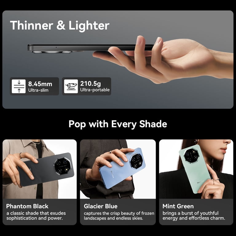 Blackview Shark 6 Unlocked Android Phones 5G (2025), Android 15