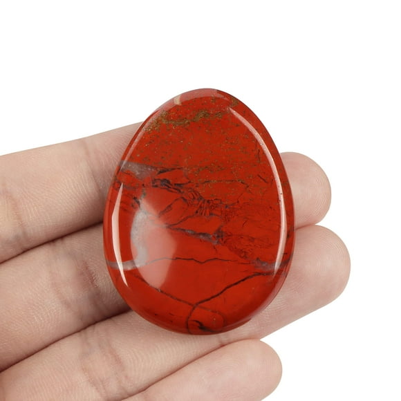 Artistone Red Jasper Crystal Thumb Worry Stone Hand Carved Healing Crystal Pocket Palm Stone for Anxiety Stress Relief, Meditation Reiki, Water Drop Shaped
