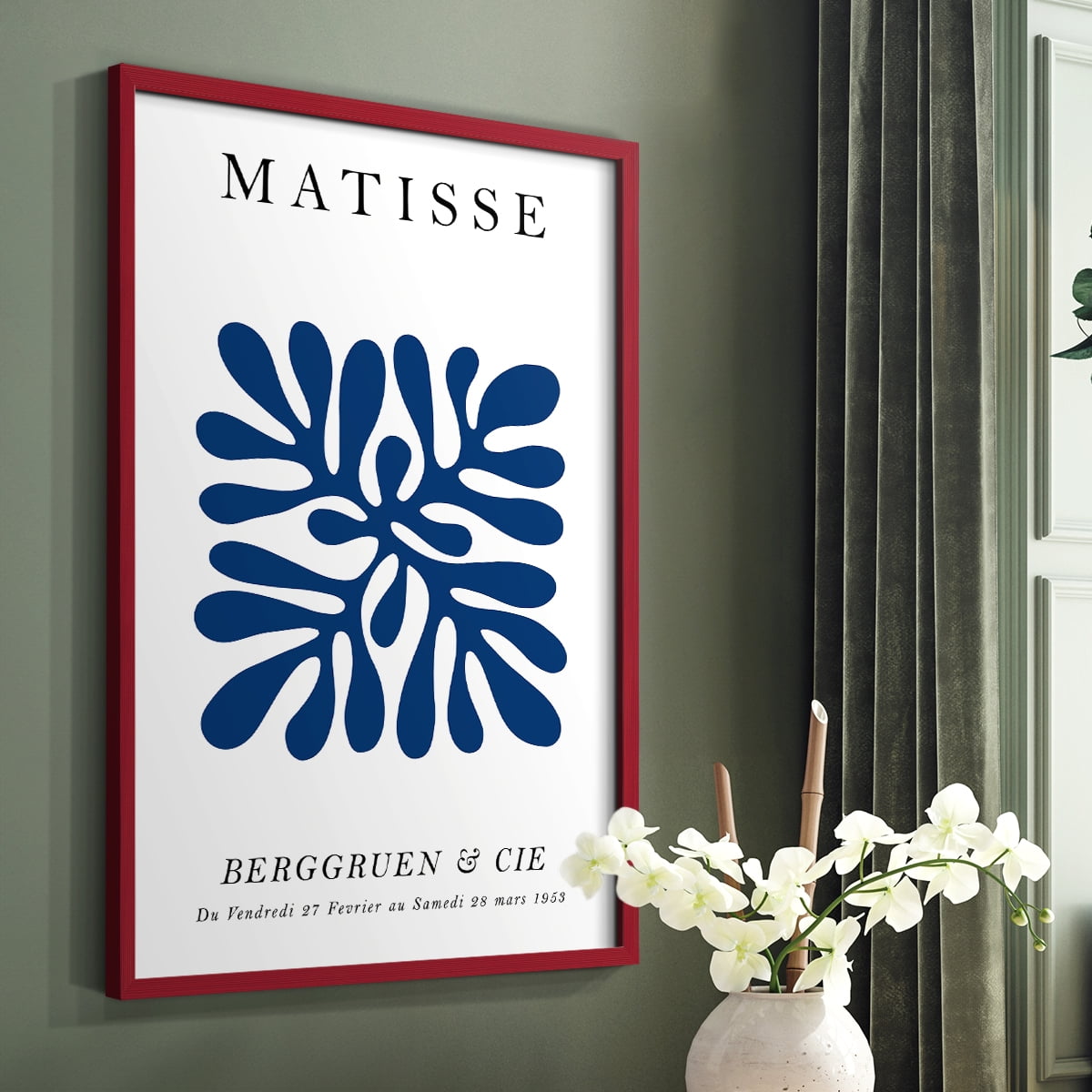 Matisse CCCI in Red Solid Wood 22 x 28 Framed Print