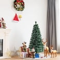 thumbnail image 3 of Costway 5Ft Pre-Lit Fiber Optic Christmas Tree 8 Flash Modes PVC w/ Double-Color Lights, 3 of 10