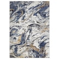 thumbnail image 1 of Area Rug 8x10 Machine Washable Living Room Rug, Non-Slip Faux Wool Soft Floor Carpet, Low Pile Modern Abstract Rug, Foldable Nursery Rug for Bedroom, Dining Room, Office, Blue, 1 of 21