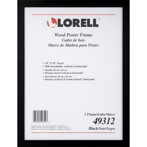 Lorell Wood Poster Frame 18" x 24" Black Finish Frame