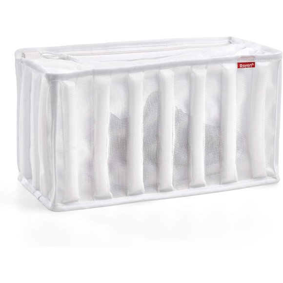 Rayen Dryer Laundry Footwear | Reusable Protective Bag for Shoe Wash | 34 x 16 x 19 cm, White