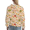 thumbnail image 7 of Sikiie Fall Pumpkin Women's Casual Hoodies Long Sleeve Lightweight Pullover Tops Loose Sweatshirt-Large, 7 of 7