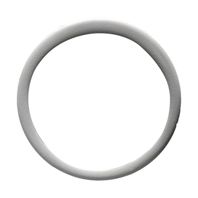 Car Steering Wheel Cover Silicone Sleeve, Universal Wear Resistant, All Seasons, White