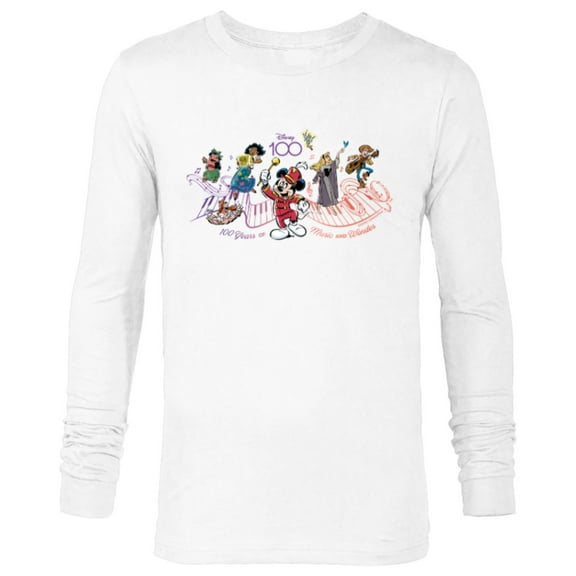 Disney 100 Years of Music and Wonder Piano Full Color D100 - Long Sleeve T-Shirt for Men - Customized-White
