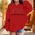 thumbnail image 2 of LIIPEE Girls Boys Hoodies Fall Winter Letter Printed Long Sleeve Pullover Hooded Sweatshirt With Pocket Toddler Stylish Outdoor Play Sweatshirts,Red,3-4 Years, 2 of 4