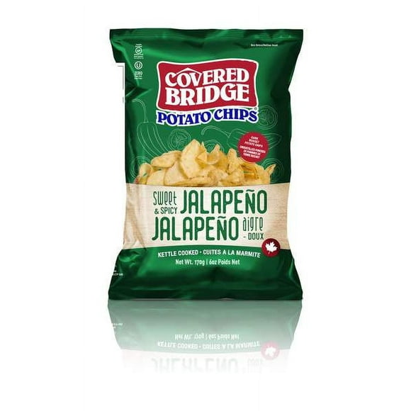 170g Covered Bridge Jalapeno Potato Chips 12 Pack