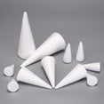 thumbnail image 2 of 10 Pcs Christmas Tree Foam White Cone for DIY Christmas Tree Craft Supplies 150mm, 2 of 10
