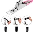 thumbnail image 2 of Folding Nail Filer Adjustable Stainless Steel Artificial Acrylic Fake False Tip Clippers Cutter Trimmer Manicure Pedicure Sharp Clip Tool For Salon Home Beauty Beetles (Pink, One Size), Pack of 1, 2 of 5