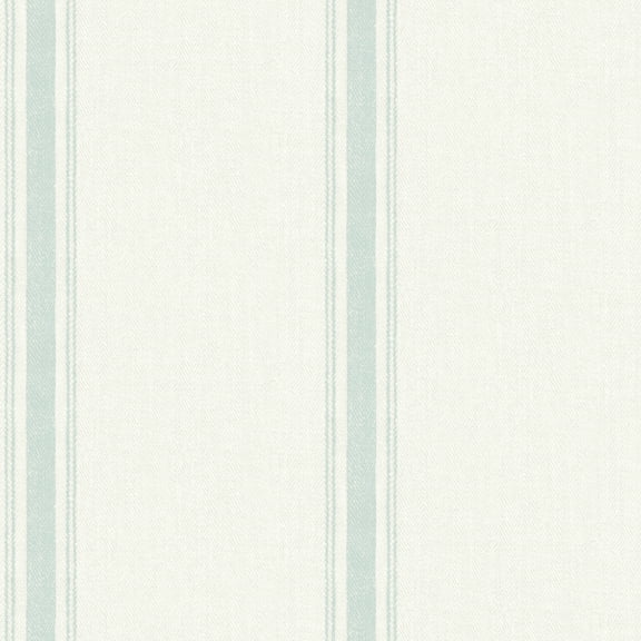 Chesapeake Linette Seafoam Fabric Stripe Wallpaper