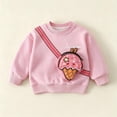 thumbnail image 6 of Kids Cute 3D Cartoon Pocket Pullover Sweatshirt Cute Casual Crew Neck Sweatshirt Girls Boys Funny Graphic Novelty Shirts with Bag, 6 of 6