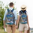 thumbnail image 6 of Lsque Christmas Tree Pattern Canvas Daypack, Durable Backpack, High-quality Versatile Backpack,Vintage Compact Backpack-Medium, 6 of 6