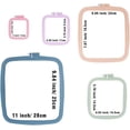 thumbnail image 2 of Aros de bordado cuadrados y rectangulares, herramienta de costura práctica (multicolor), 5 uds., 2 of 3