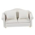 thumbnail image 4 of SOPOTUTU Miniature White Wood Sofa Dollhouse Furniture Simulation Accessory for Doll House, 4 of 8