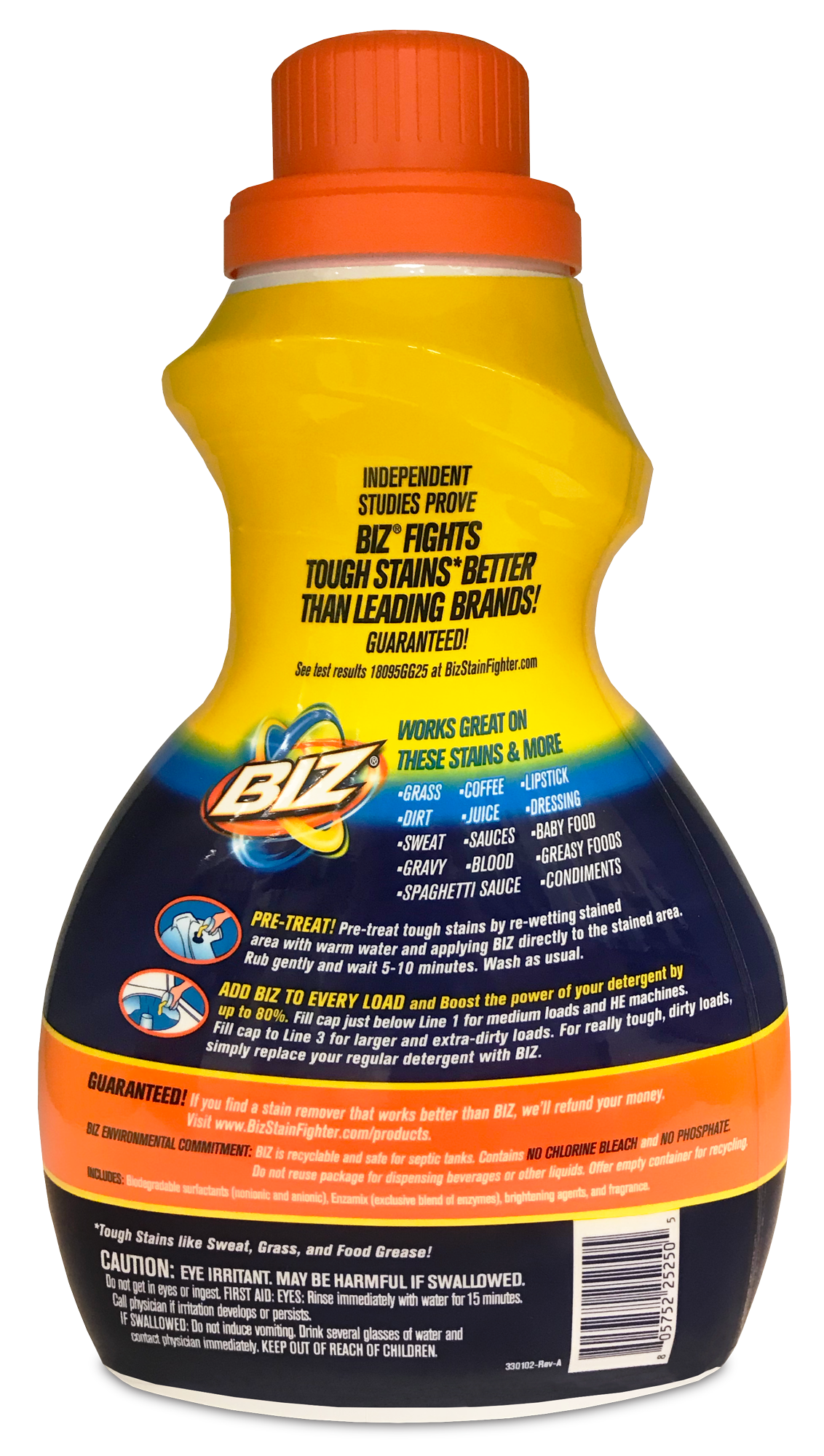 Biz Stain & Odor Eliminator Liquid, 50 Fluid Ounce - image 2 of 8