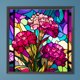 thumbnail image 3 of Pintura de diamante 5D DIY Taladro redondo completo Vidrieras Celosia Cristata Home Art, 3 of 9