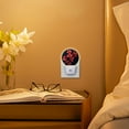 thumbnail image 4 of Round LED Night Lights Lamp with Dusk to Dawn Sensor, Gorgeous Ruby - Hued Blossoms Night Light Plug Into Wall for Kids Room, Bedroom, Bathroom, Kitchen, Hallway, 4 of 4