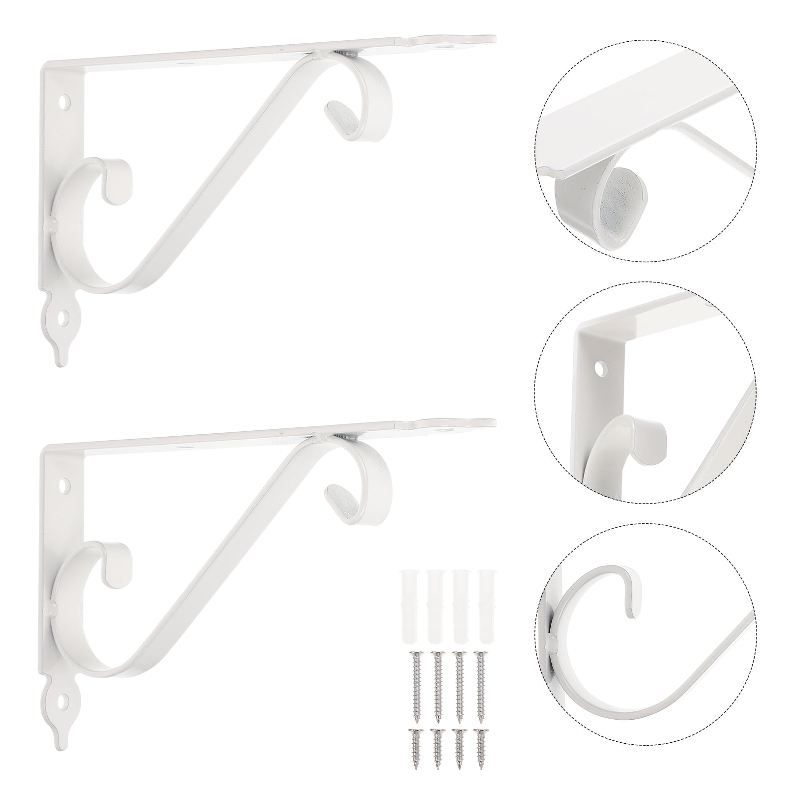 unbranded 4 Sets  Metal Wall Floating Triangle Shelf Brackets Hanger Bracket Wall Mounted Shelf Support for Floating Wood Shelves