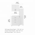 thumbnail image 2 of Universal 44W 3 Piece Modular Storage Set in White - Engineered Wood, 2 of 8