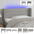 thumbnail image 3 of vidaXL LED Headboard Dark Gray 64.2"x6.3"x30.7"/34.6" Fabric, 3 of 52