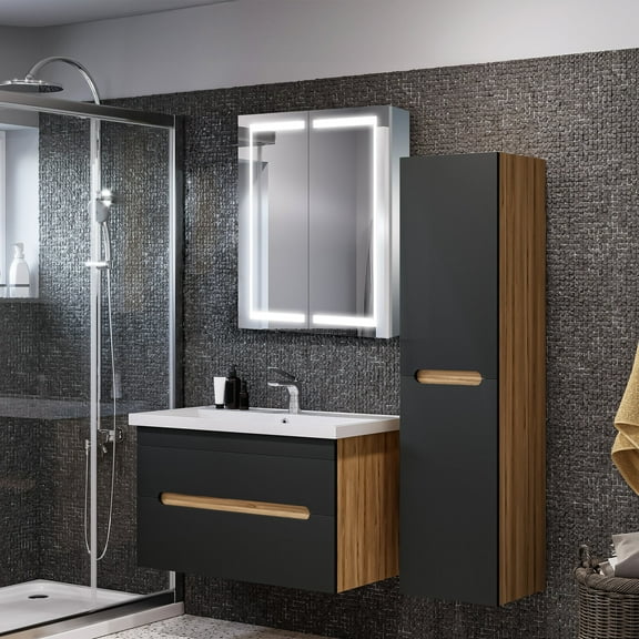 Dreamwerks Glenn 24"W X 32"H LED Bathroom Medicine Cabinet