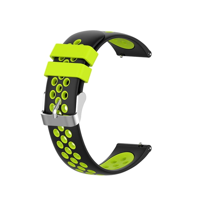 Moyic Correa transpirable deportiva de silicona de 5,5-8,5 pulgadas y 18mm para Mi Watch, de reloj inteligente, correa de repuesto para Relojes inteligentes cian negro
