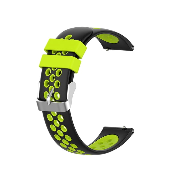 Silicona Deportes Correa transpirable Reemplazo de banda de reloj inteligente para Xiaomi Mi Watch, Negro Cian 5.5-8.5 pulgadas 18 mm Guardurnaity EL2325-04B