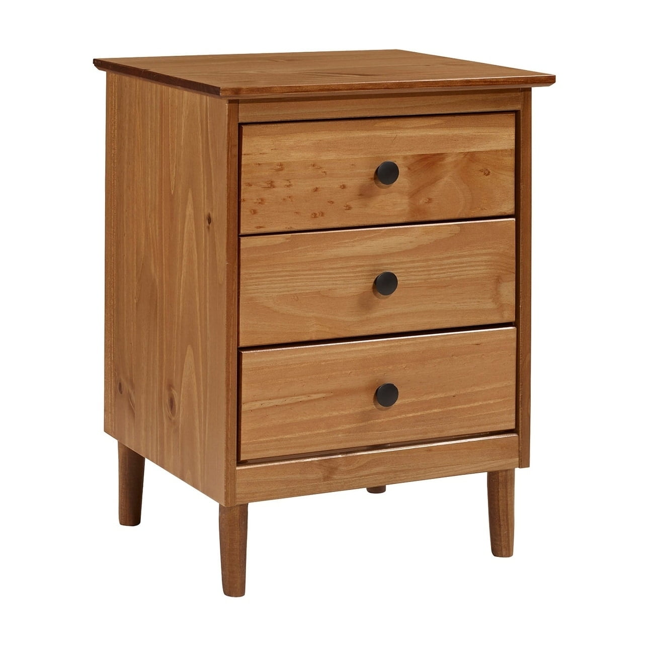 mid century 2 drawer solid wood nightstand saracina home