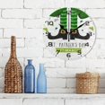 thumbnail image 3 of SKYSONIC St. Patrick's Day Wall Clock 10 Inch Silent Non Ticking Round Clock Oil Painting Clock Easy to Read Clock for Living Room Bedroom Bathroom Home Decor, 3 of 7