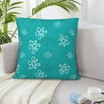thumbnail image 6 of ZICANCN Cyan Spring Flowers Decorative Throw Pillow Covers, Bed Couch Sofa Decorative Knit Pillow Covers for Living Room Farmhouse 18"x18", 6 of 8