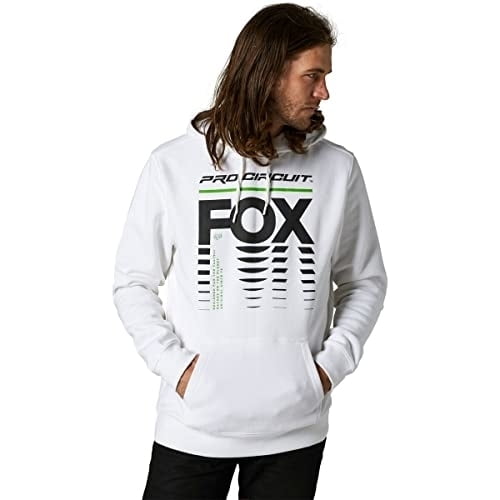 Fox Racing Pro Circuit Pullover Fleece White Men's Size Large Hoodie Sweatshirt