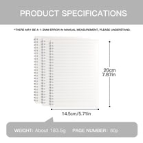 Spiral Notebooks, 3-Pack, 5.7 x 7.9 inch, 80 Pages Per Notebook, Clear Matte, Smudge-Resistant Cover, Heavyweight Paper, Perfect for Journaling, Note-Taking, and More