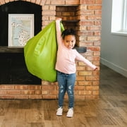 Big Joe Classic Kids Bean Bag Chair, 2 ft Round, Spicy Lime, Easy-Clean SmartMax Fabric, Refillable with Built-in Handle