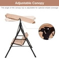 thumbnail image 6 of Costway Loveseat Patio Canopy Swing Glider Hammock Cushioned Steel Frame Outdoor Beige, 6 of 9
