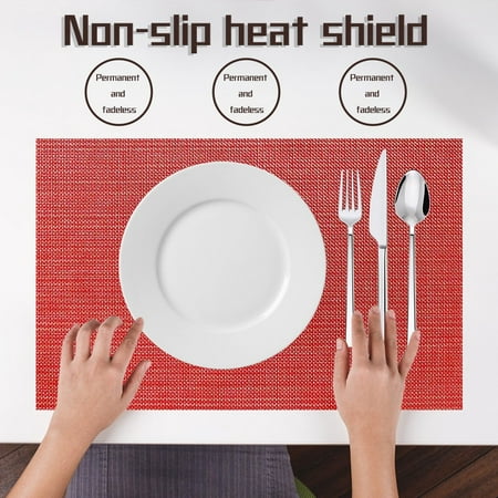

Kehuoyezai European-Style PVC Placemat Linen Thickened Heat Insulation Tessling Placemat