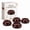 Brown, variant on 4 Pack Upright Piano Caster Cups, Solid Wood Piano Leg Floor Protectors with EVA Foam Base, Non Slip Piano Wheel Cups for Hardwood Tile and Carpet