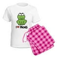 thumbnail image 5 of CafePress - I Love Frogs Women's Light Pajamas - Women's Short Sleeve Print T-Shirt and Pants Light Cotton Pajama Set, 5 of 7
