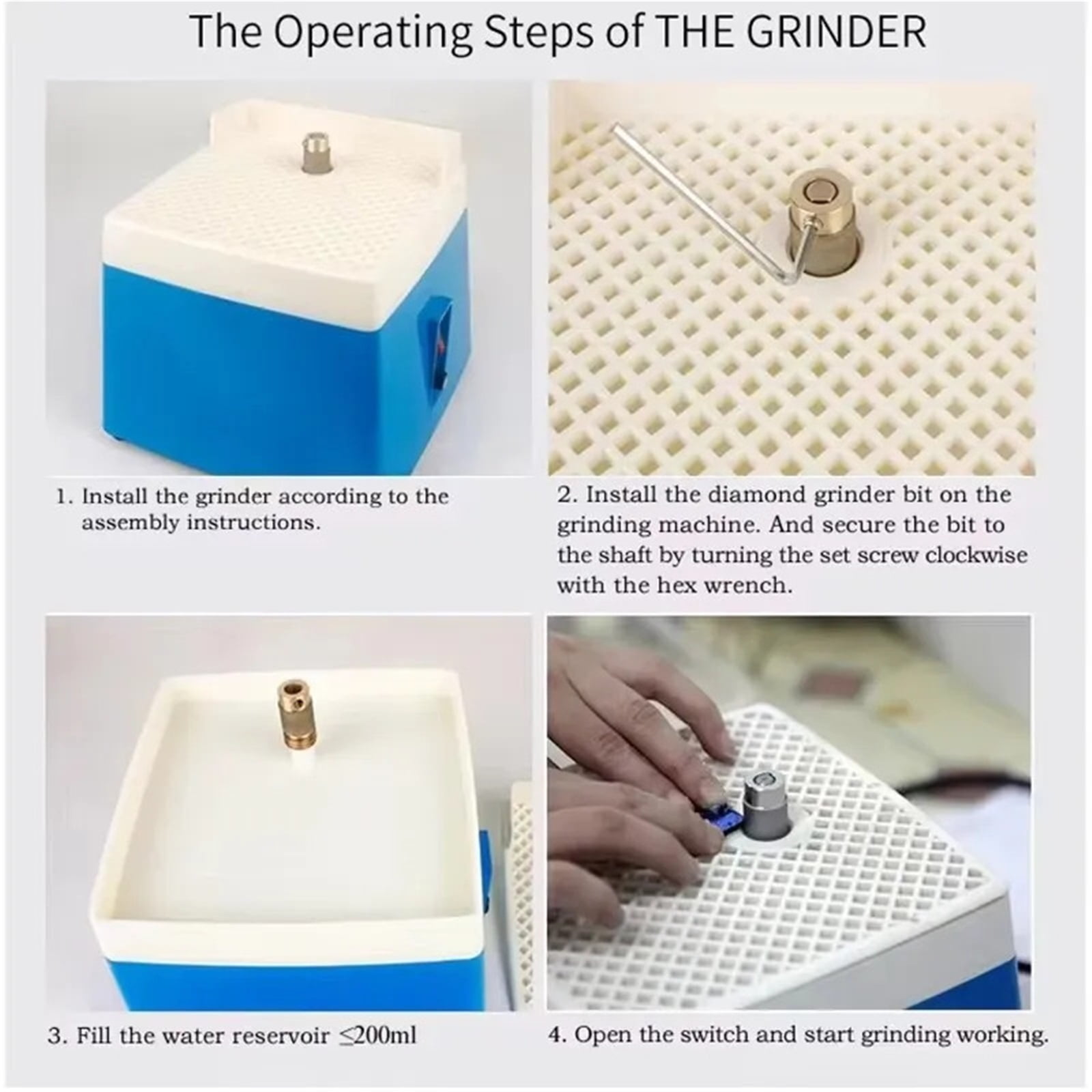 Mini Diamond Grinder Electric Grinder Small Multifunctional s Ceramic Grinding Machine Table DIY Edge Grinder
