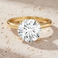 thumbnail image 4 of Rosec Jewels Lab Grown Diamond Solitaire Engagement Ring 4 Carat - IGI Certified - E-VS1 Quality - with Jewelry Box, 10K Yellow Gold, US 8.50, 4 of 7